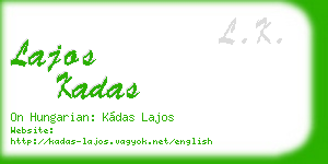 lajos kadas business card