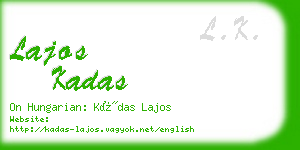 lajos kadas business card